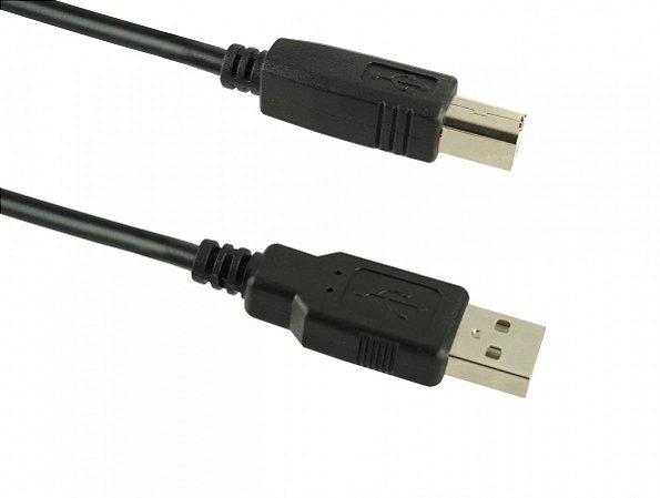 CABO USB AB PARA ARDUINO 100CM PRETO