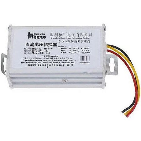 DRIVER CONVERSOR DC ENTRADA 36 A 90v SAIDA 12v 10A