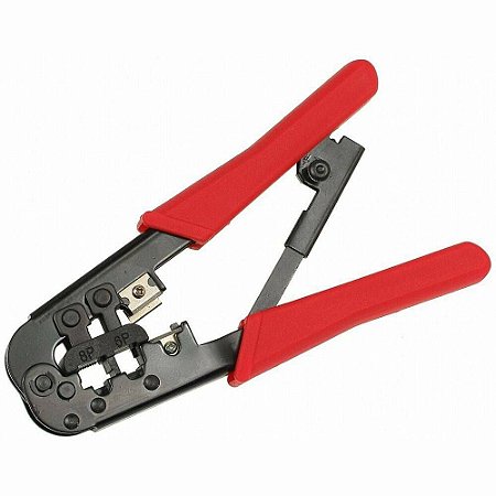 ALICATE CRIMPAGEM PARA RJ45 RJ12 RJ11 COM CATRACA DE PRESSAO EXBOM 02800 - HT-568R