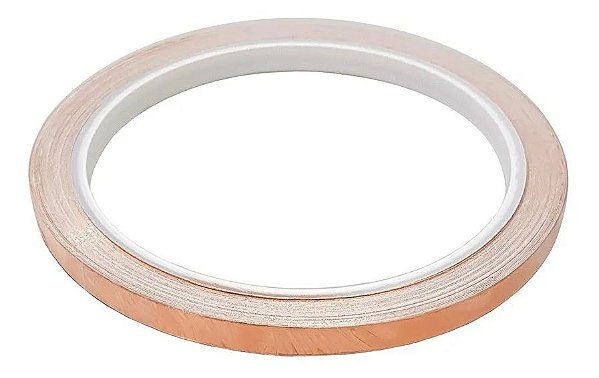 Fita Condutiva Adesiva De Cobre 05mm Rolo 10mts