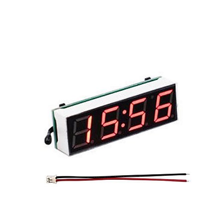 MODULO DISPLAY 3 EM 1 - VOLTIMETRO (530V) - RELOGIO E TEMPERATURA