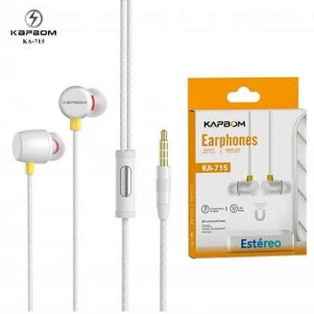 FONE DE OUVIDO ESTEREO INTRA AURICULAR KAPBOM - KA-715
