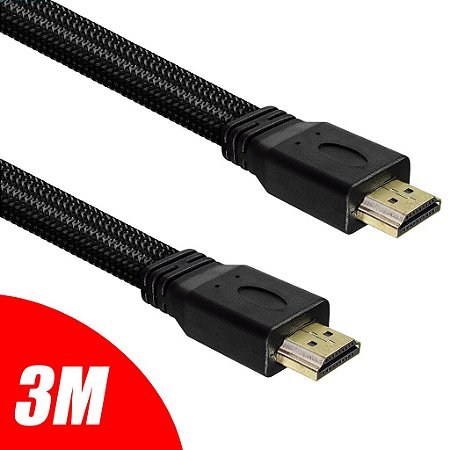 CABO HDMI 3 METROS HD ALTA VELOCIDADE 2.0 4K ULTRA HDTV 1080P LEHMOX
