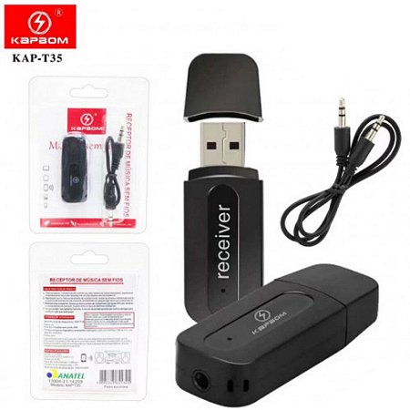 ADAPTADOR RECEPTOR BLUETOOTH USB P2 AUDIO STEREO
