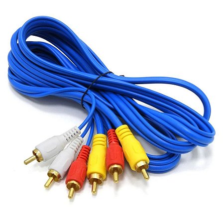 CABO RCA PARA RCA 1.5 METROS GOLD AZUL - LOTUS