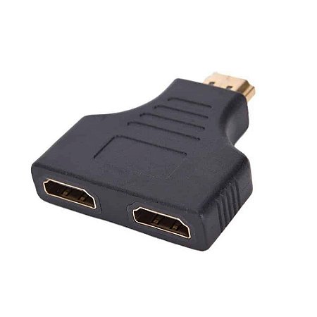 SPLITTER ADAP HDMI 1 ENTRADA P/ 2 SAIDAS FEMEA OURO