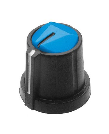 KNOB ROTATIVO COM TAMPA PEQ AZUL 18MM X 19,7MM