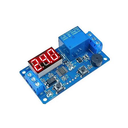 MÓDULO TEMPORIZADOR AJUSTÁVEL COM DISPARO RELE 12V COM BUZZER