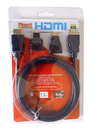 CABO HDMI 3X3 MULTIFUNCIONAL 1,5 METROS