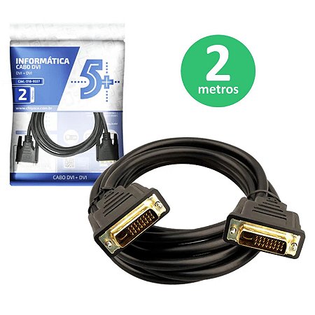 CABO DVI 24+1 + DVI 24+1 - PRETO - 2M