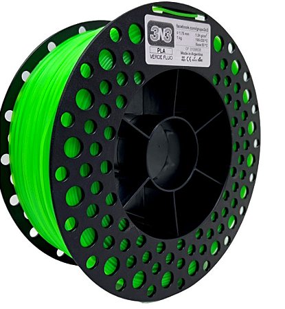 Filamento PLA 3N3 1.75mm 1KG Verde Fluo