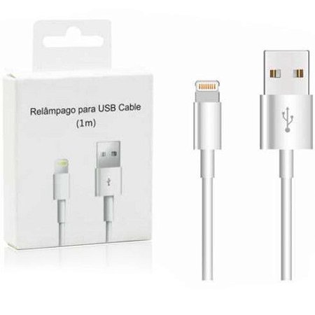 CABO LIGHTNING DE DADOS E CARREGAMENTO USB PARA IOS COM 1 M