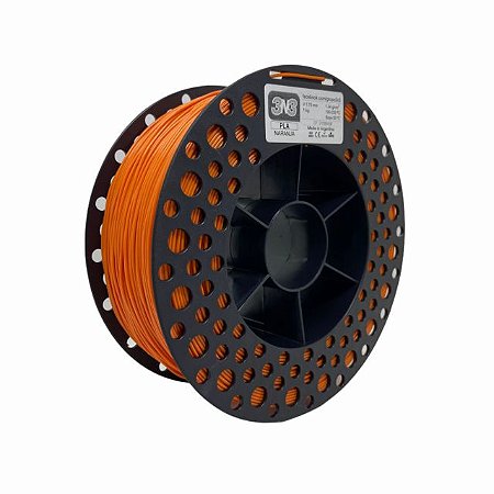 Filamento PLA 3N3 1.75mm 1KG Laranja