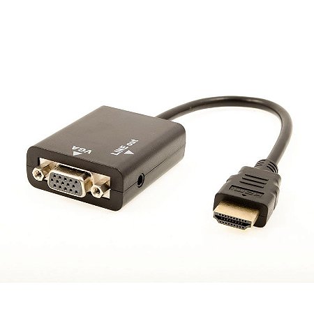 CONVERSOR HDMI PARA VGA COM AUDIO