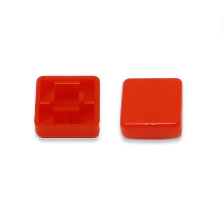 CAPA PARA CHAVE TACTIL 12*12*7.3MM VERMELHO
