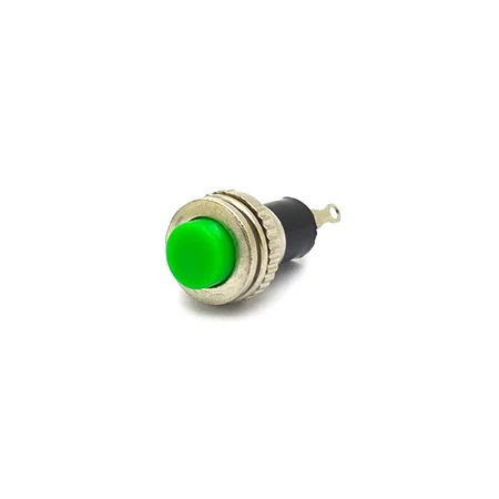 CHAVE PUSH BUTTON 2 POLOS 8MM - VERDE