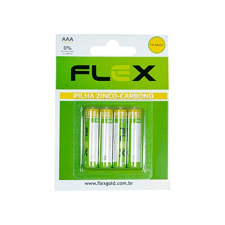 4 PILHAS AAA - FLEXGOLD