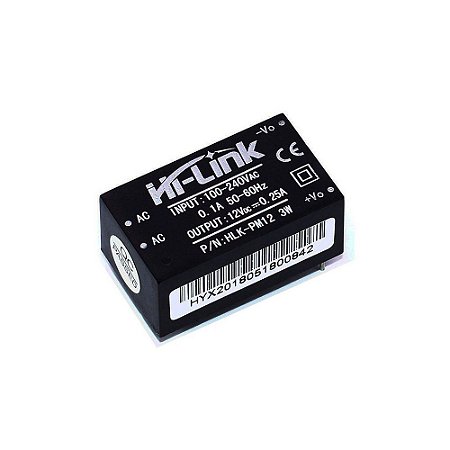 MINI FONTE 12V HI-LINK HLK-PM12 100~240VAC