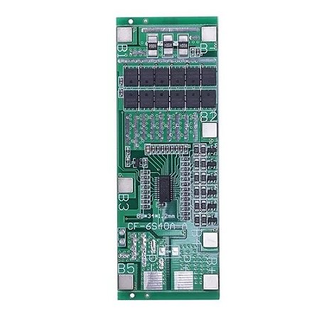 MODULO DE PROTECAO PARA BATERIAS 18650 BMS 6S 40A 24V
