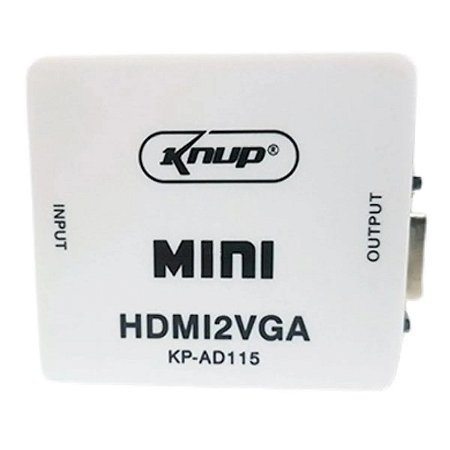 ADAPTADOR HDMI PARA VGA CONVERSOR 1080P KNUP - KP-AD115