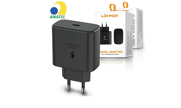 CARREGADOR DE CELULAR TURBO 45W TYPE-C PD COM CABO 1 METRO LEHMOX - LE-356 PD
