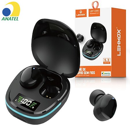 FONE DE OUVIDO BLUETOOTH GAMER CASE COM LED E DISPLAY LEHMOX - LEF-G9S