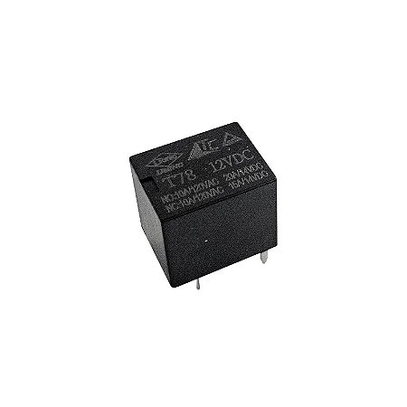 RELE MINI T78 1C 12VDC 20A 5P PRETO