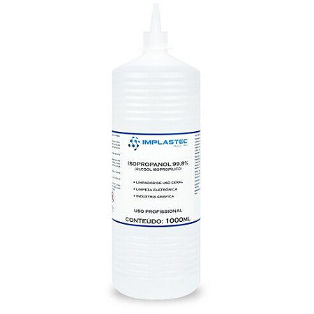 Alcool Isopropilico 99,8% Isopropanol Profissional - Implastec Tamanho:1000ml