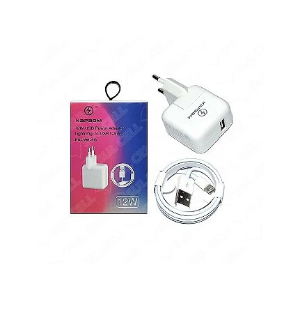 CARREGADOR DE CELULAR KA-398-5G Lightning