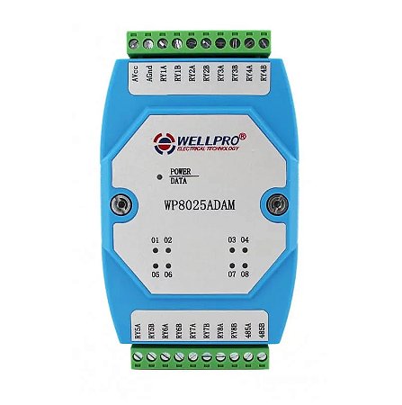 WP8025ADAM - MODULO I/O RS-485 MODBUS RTU 8 SAIDAS A RELE SPST