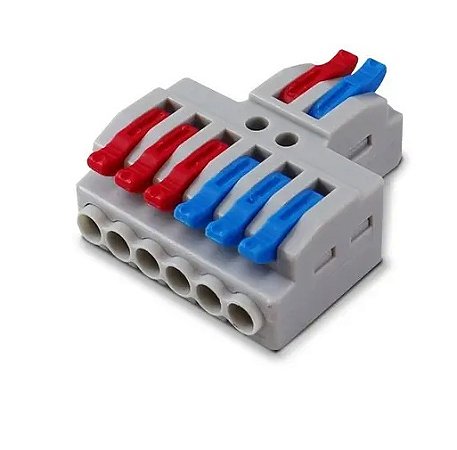 CONECTOR DE EMENDA / DERIVACAO ALAVANCA 2X6 VIAS 32A