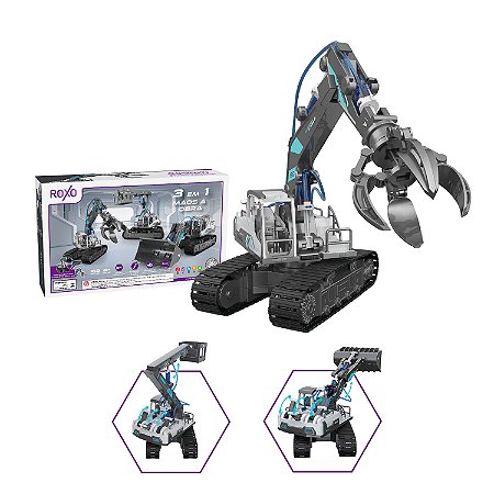 3 EM 1 VEICULOS HIDRAULICOS MAOS A OBRA - KIT COM 168 PCS