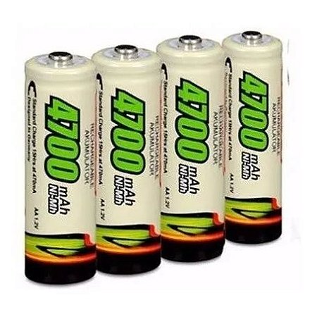 PILHAS RECARREGAVEIS AA 4700MAH C/ 4UNDS.- GLACIER