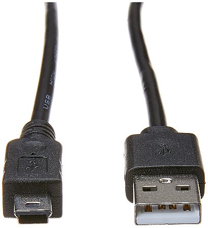 CABO USB 2.0 - USB A MACHO + MINI USB (V3) 2.0 - 1.80M - PRETO