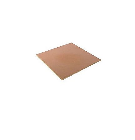 PLACA EM FIBRA COBREADA VIRGEM *DUPLA FACE - 10x10cm