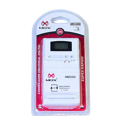 CARREGADOR UNIVERSAL DE BATERIA DIGITAL MOX MO-U62