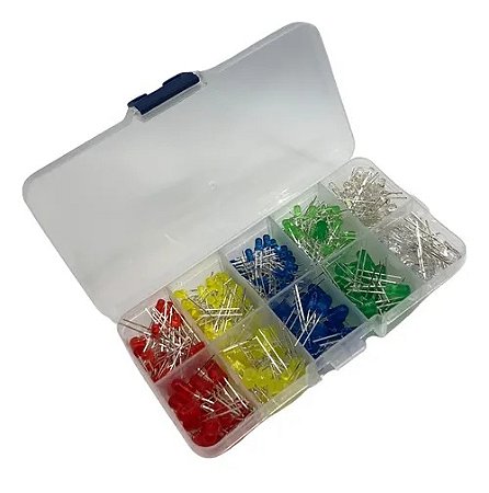 KIT DE LEDS NA MALETA 3mm e 5mm - 300 UNIDADES TOTAIS