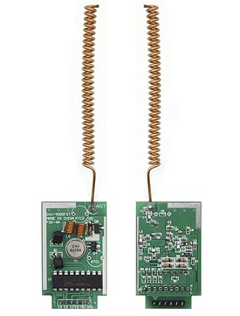 CONJUNTO TRANSMISSOR E RECEPTOR RF 315/433 MHZ - 300 A 4000 METROS