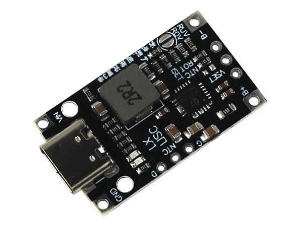 CARREGADOR DE BATERIA LI-ION 18650 2S/3S COM BALANCEAMENTO USB-C LX-USC-V2