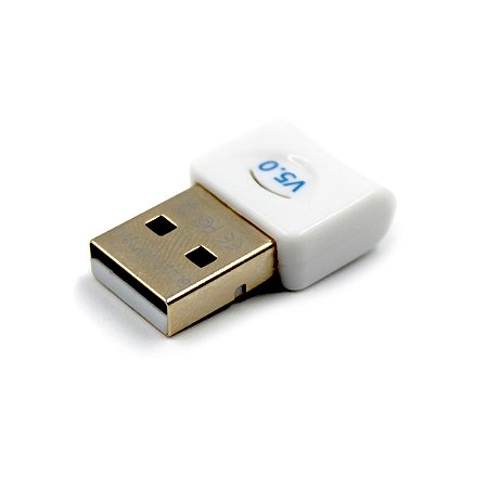 Receptor Adaptador USB Bluetooth 5.0 para PC/Notebook Cor:Branco