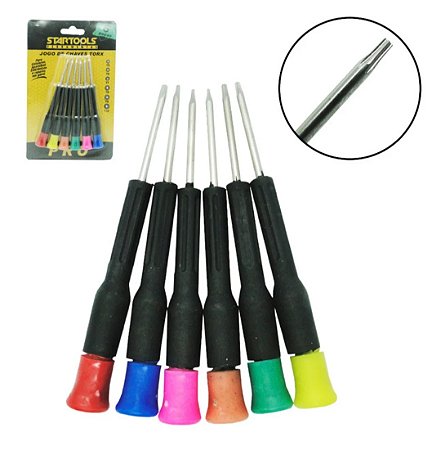 JOGO DE CHAVE TORX C/ 6 PCS AR0025 STARTOOLS