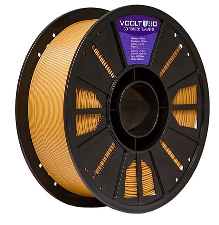 Filamento PLA Marrom Caramelo Solido - 1kg