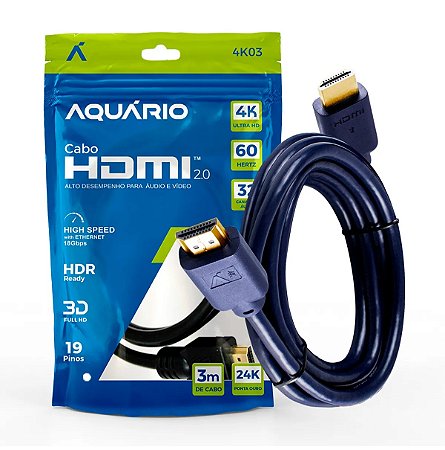CABO HDMI 3M AQUARIO 4K03