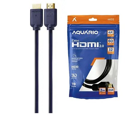 CABO HDMI 2M 4K02 AQUARIO
