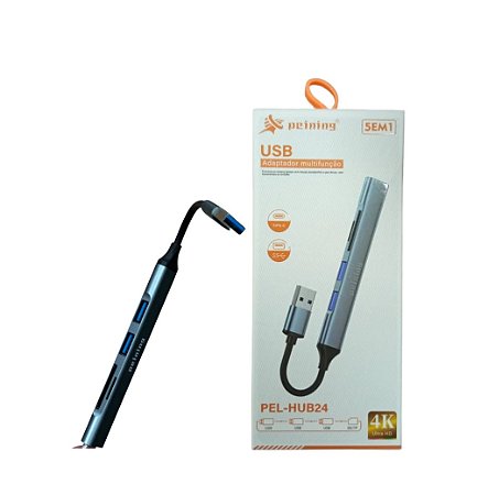 HUB 5 EM 1 ULTRA HD 4K PEL-HUB24