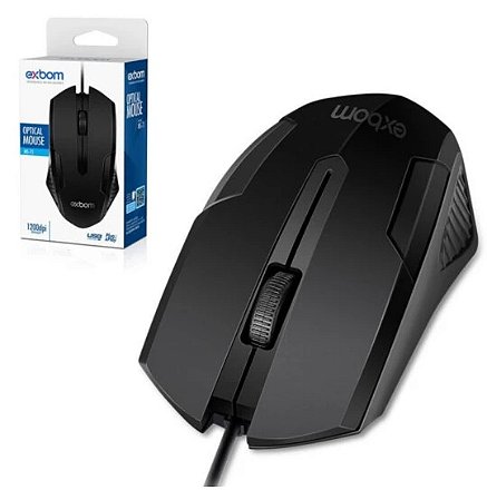 MOUSE COM FIO USB BLACK MARCA:EXBOM