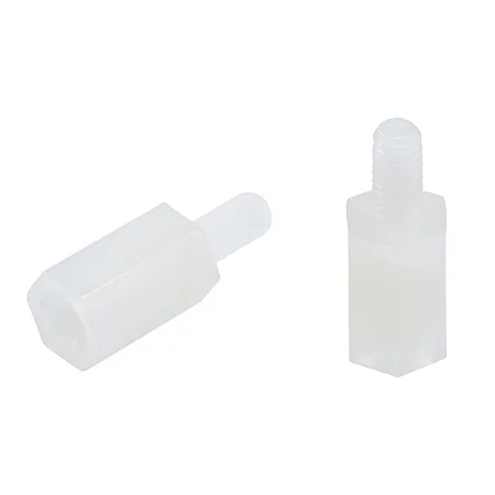 ESPACADOR DE NYLON HEXAG. FEMEA/MACHO M3X 6+6MM HTS-306
