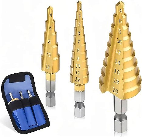 KIT BROCAS ESCALONADAS 3-12/ 4-12/ 4-20MM
