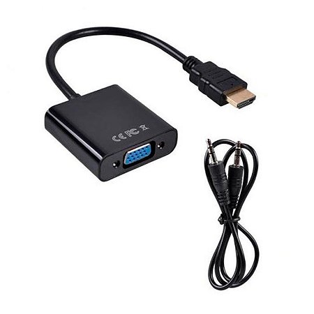 Conversor HDMI para VGA com Saída de Áudio