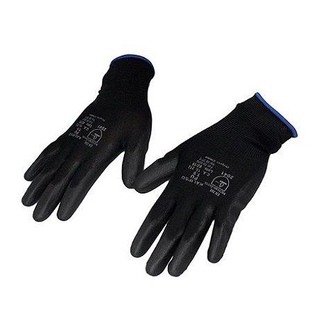 LUVA TRICOT NYLON PU PRETA